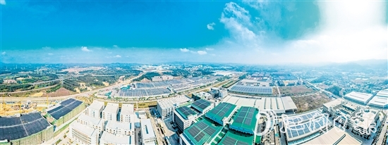 智能家電產(chǎn)業(yè)已成為蓬江區(qū)“3+2”產(chǎn)業(yè)體系中的主導(dǎo)產(chǎn)業(yè)，吸引上下游企業(yè)集聚發(fā)展。圖為蓬江產(chǎn)業(yè)園。劉淑君