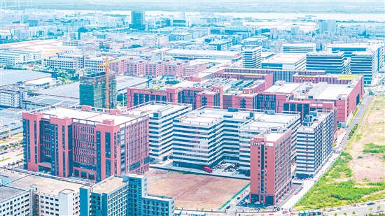 江門市安全應(yīng)急產(chǎn)業(yè)園內(nèi)廠房林立，發(fā)展?jié)摿Υ?，致力于打造灣區(qū)一流安全應(yīng)急產(chǎn)業(yè)園。何榕