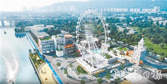 西江之眼摩天輪效果圖。