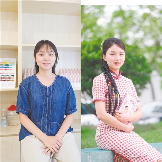 經(jīng)過學(xué)生化妝，老師變身“國風(fēng)美女”。