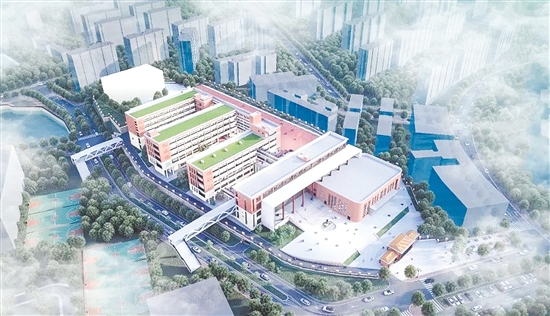 新會(huì)第一中學(xué)新校區(qū)項(xiàng)目效果圖。