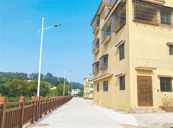 大洞村對全村路燈進行升級。