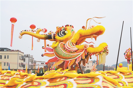 鶴山市2025年竹蓢第五屆金龍文化節(jié)舉行，金龍起舞，展現(xiàn)僑鄉(xiāng)文化魅力。陳佩筠