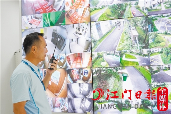 碧桂園·濱江天元小區(qū)的智能實(shí)時(shí)監(jiān)控系統(tǒng)大屏。
