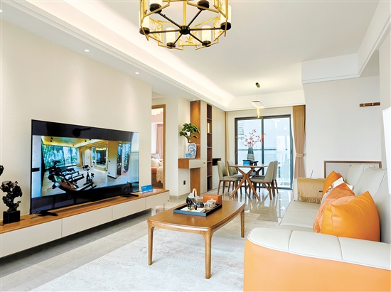 博學(xué)名苑豪裝江景樣板房實景圖。