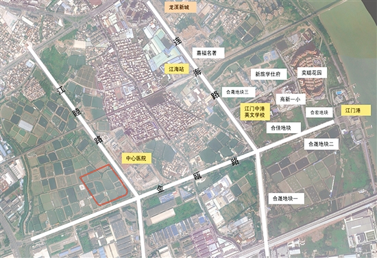 江海區(qū)22號(hào)地周邊配套齊全。市自然資源局供圖