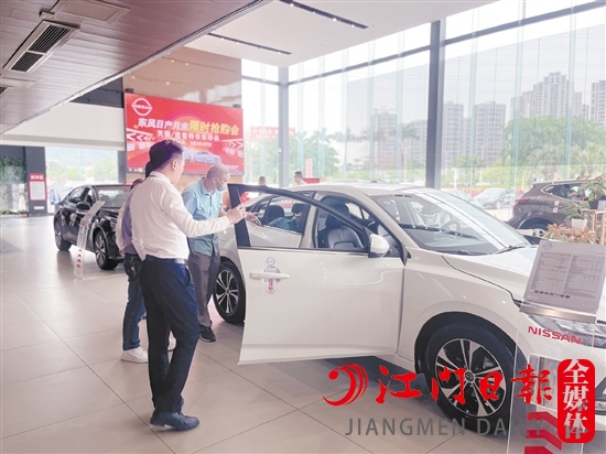 一季度蓬江區(qū)消費者買車熱情高。